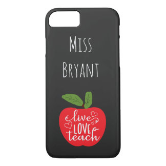 Personalized Live Love Teach Case-Mate iPhone Case