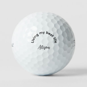 Personalized Living my Best Life Titleist Pro VI  Golf Balls