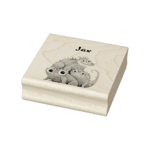 Personalized Lizard Rubber Stamp