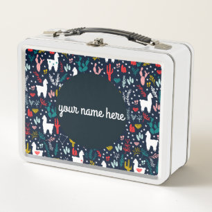 Personalized Llama Lunch Box