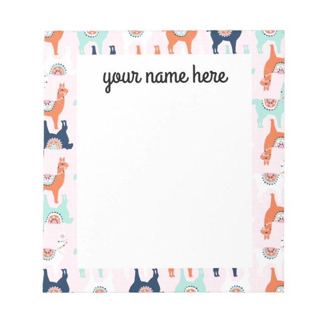Personalized Llama Notepad (Front)