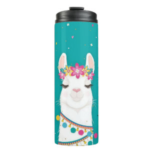 Personalized Llama Thermal Tumbler