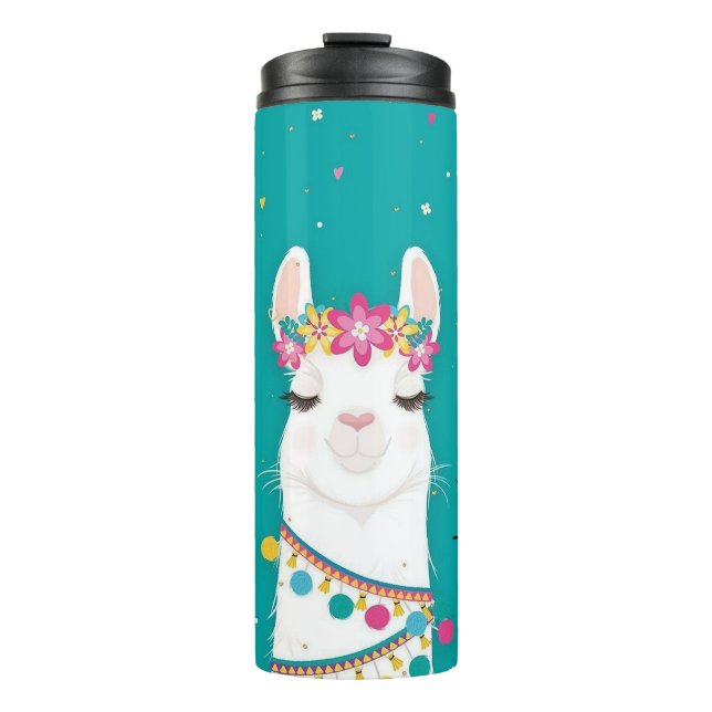 Personalized Llama Thermal Tumbler (Front)