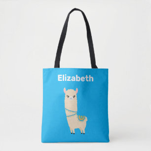 Personalized Llama Tote Bag