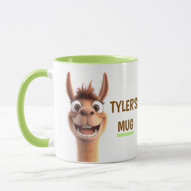 Personalized Llama with Name Mug (Left)