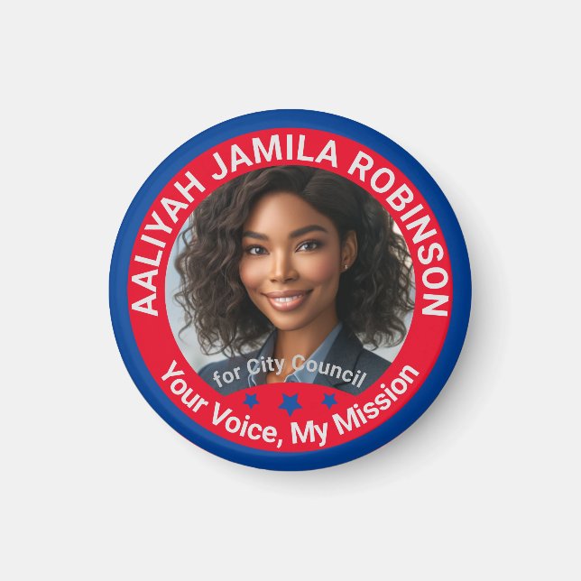 Personalized Local Election Custom Photo Campaign  Magnet (Front)