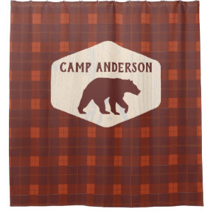Personalized Log Cabin Rust Red Plaid Pattern