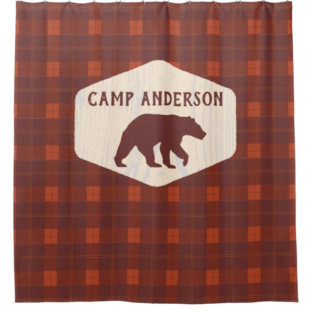 Personalized Log Cabin Rust Red Plaid Pattern (Front)