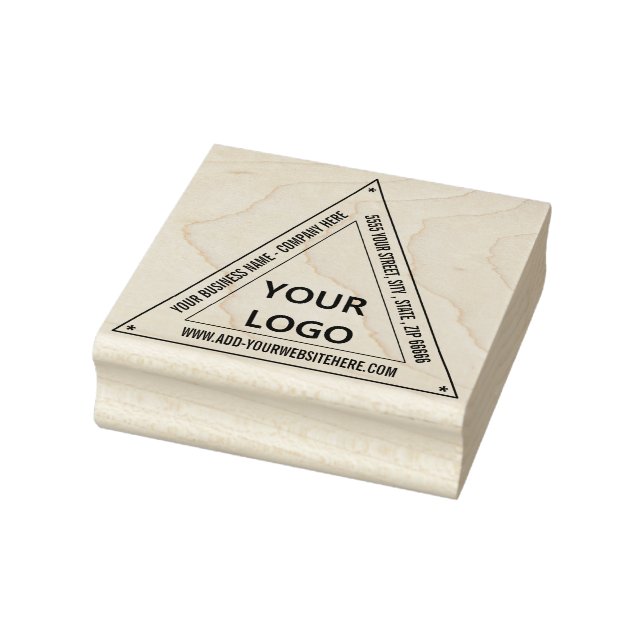 Personalized Logo Address Triangle Rubber Stamp (Stamp)