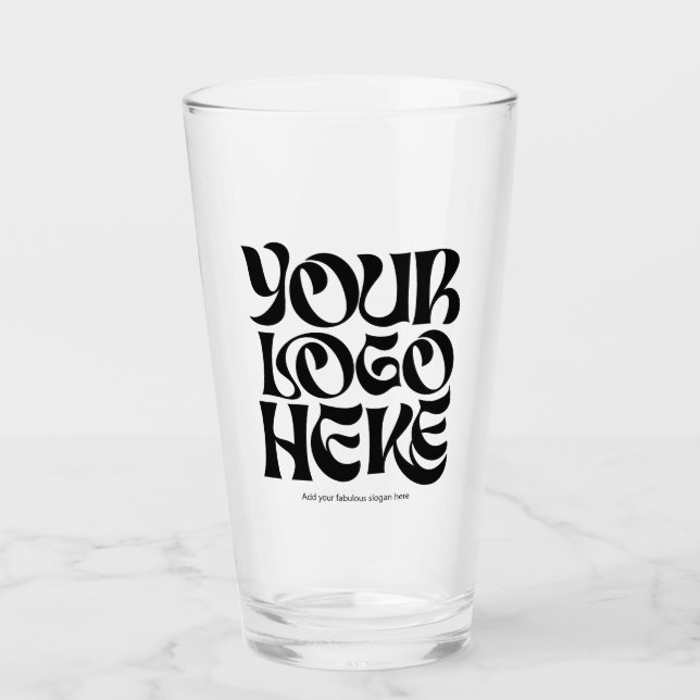 Personalized Logo and Text Beer Glasses (Front)