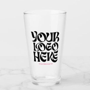 Personalized Logo and Text Beer Glasses