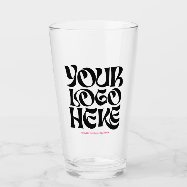 Personalized Logo and Text Beer Glasses (Front)