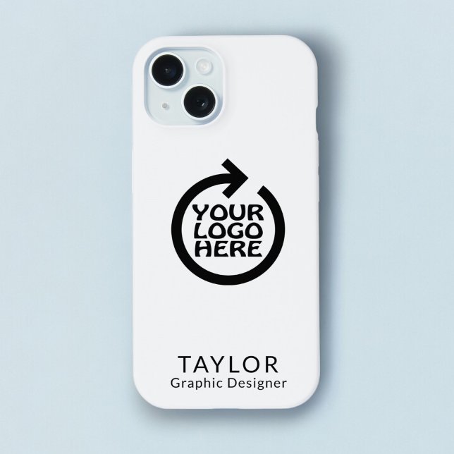 Personalized Logo and Text Business iPhone 15 Case (Personalized Logo and Text Business iPhone 15 Case from Ricaso. 
Easy add own logo and text 
)