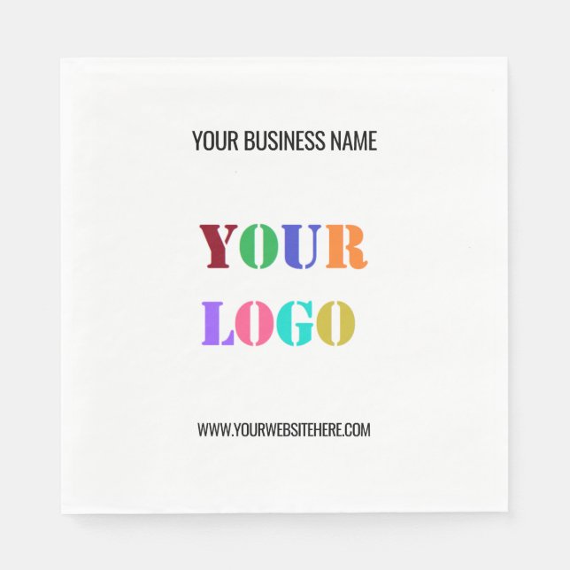 Personalized Logo and Text Company Napkins (Front)