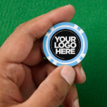 Personalized Logo and Text Cool Light Blue Poker Chips<br><div class="desc">Create your unique Personalized Logo and Text Cool light blue poker chips uploading your business logo and adding your custom text. A simple and professional design will impress your guests! Surprise your guests for corporate party, weddings, nightclubs, and any kind of celebration. The poker chips template is fully customizable. You...</div>