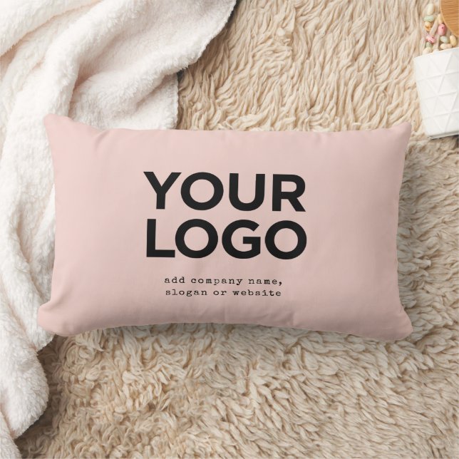 Personalized Logo and Text Corporate Lumbar Pillow (Blanket)