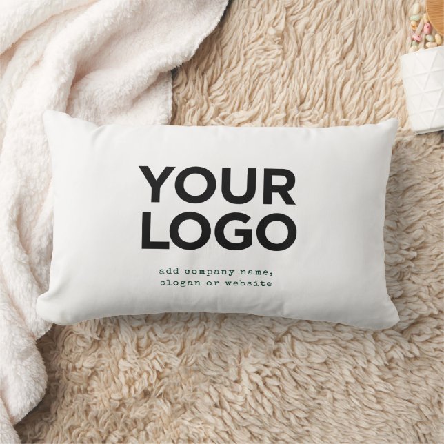 Personalized Logo and Text Corporate Lumbar Pillow (Blanket)