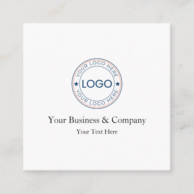 Personalized Logo and Text Enclosure Card (Front)