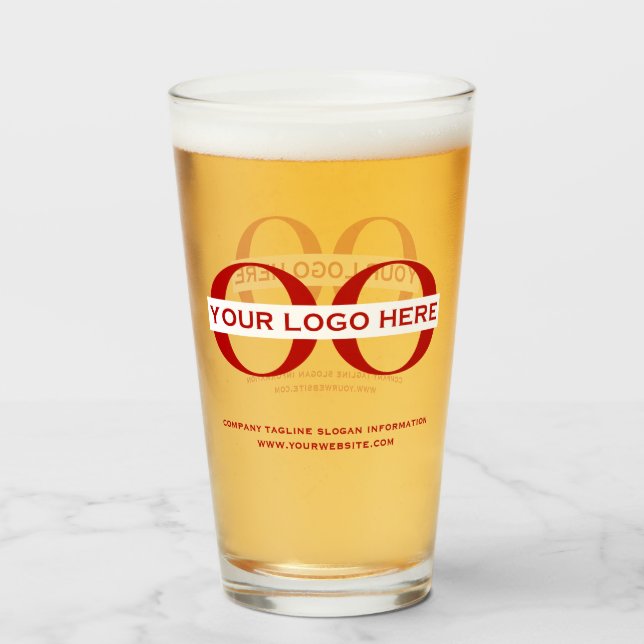  Personalized Logo and Text Glass (Front Filled)
