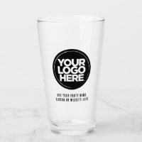 Personalized Logo and Text Grunge Beer Glasses