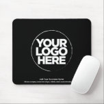 Personalized Logo and Text Modern Mouse Pad<br><div class="desc">Create your unique personalized mouse pads uploading your business logo and adding your custom text. A simple and professional design will impress your customers! The modern mouse pad template is fully customizable. You can add logo, photo, clipart or images to the back side too. Add your custom text with this...</div>