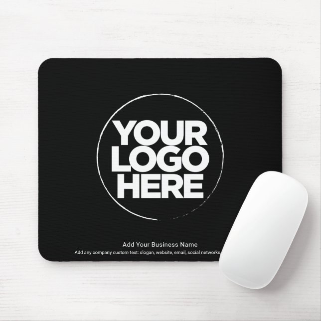 Personalized Logo and Text Modern Mouse Pad (With Mouse)