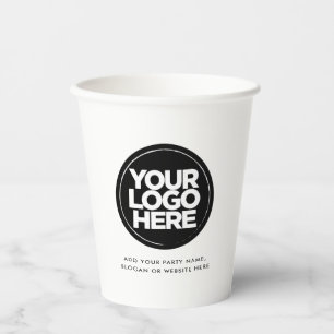 Personalized Logo and Text Paper Cups