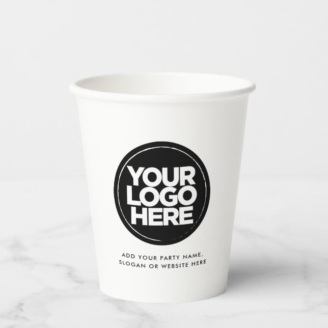 Personalized Logo and Text Paper Cups (Front)
