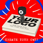 Personalized Logo and Text Professional Template Rubber Stamp<br><div class="desc">Personalized Business Logo Large modern rubber stamp template featuring logo and website,  company slogan or any custom text. A bold and sharp company gift idea for promotion,  marketing,  office and custom stationery. No minimum.</div>