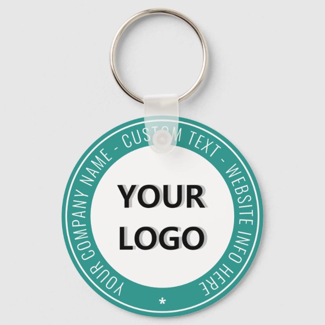 Personalized Logo and Text Promotional Keychain (Front)
