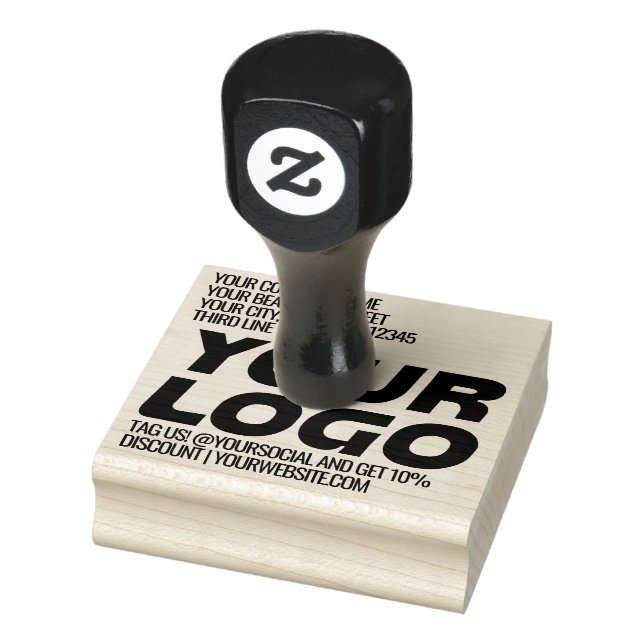 Personalized Logo and Text Promotional Rubber Stamp (Stamp)