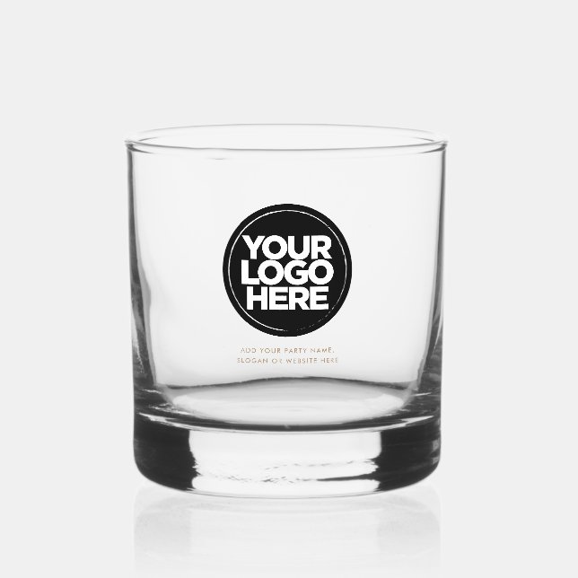 Personalized Logo and Text Whiskey Glasses (Front)