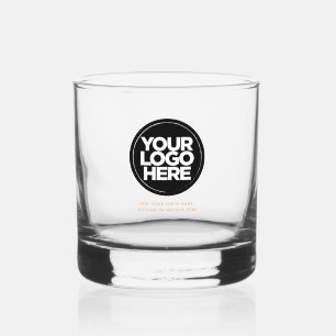 Personalized Logo and Text Whiskey Glasses