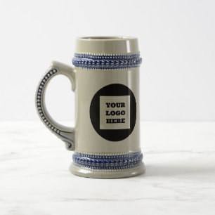Personalized Logo Business Company Script Beer Stein
