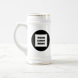 Personalized Logo Business Company Script Beer Stein