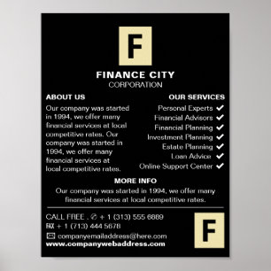 Personalized Logo, Business & Finance Advertising Poster