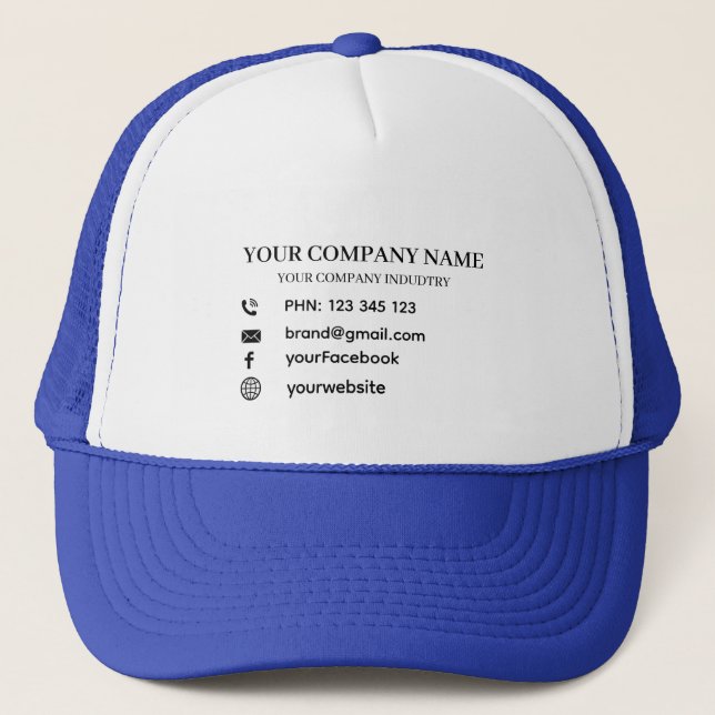 Personalized Logo Design for Company Promotions Trucker Hat (Front)