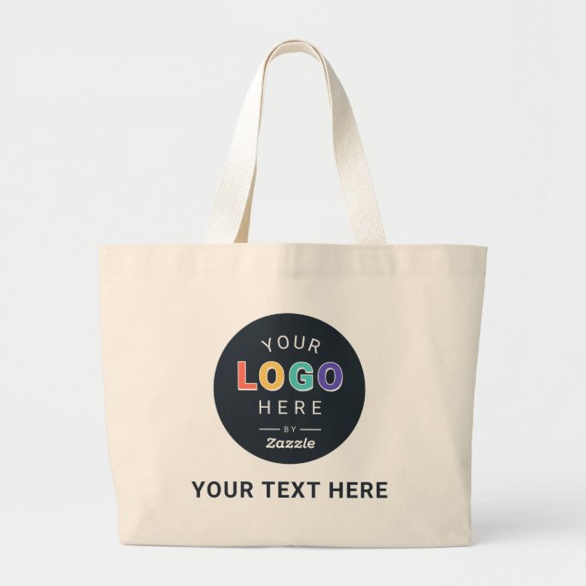 Personalized Logo Design Large Tote Bag (Front)
