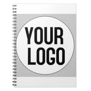 Personalized logo design template on notebook