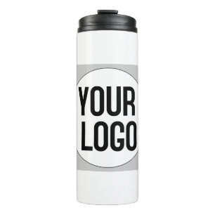 Personalized logo design template on thermal tumbler