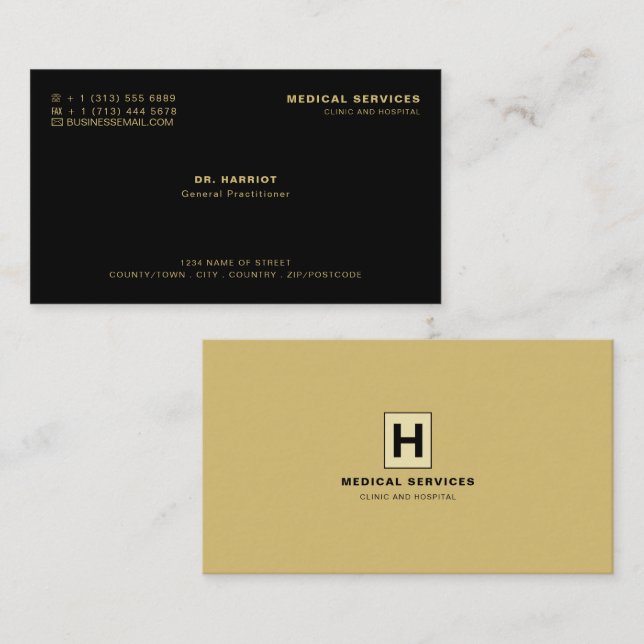 Personalized Logo, General practitioner, Nurse Business Card (Front/Back)