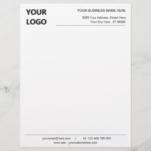 Personalized Logo Name Address Info Letterhead