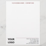 Personalized Logo Name Address Office Letterhead<br><div class="desc">Choose Colours - Simple Personalized Modern Design Your Business Office Letterhead with Logo - Add Your Logo - Image / Address and Contact Information / Name - Company or Slogan - Tagline / more - Resize and move or remove and add elements - image / text with customization tool. Choose...</div>