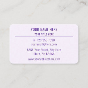 Personalized Logo Name Info Business Card