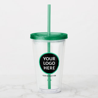 Personalized Logo No Minimum With Straw  Acrylic Tumbler