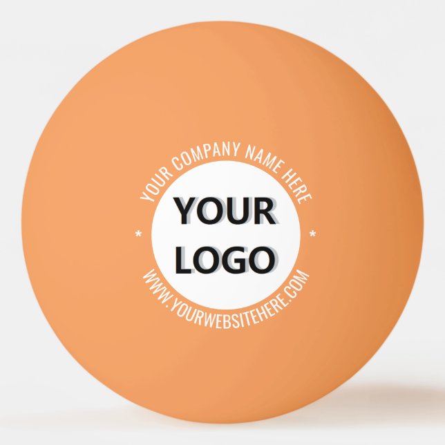 Personalized Logo or Photo and Text Ping Pong Ball (Front)