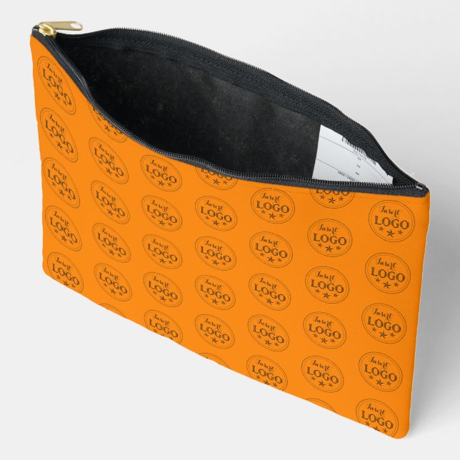 Personalized Logo Pattern Pouch for Everyday Essen (Open)