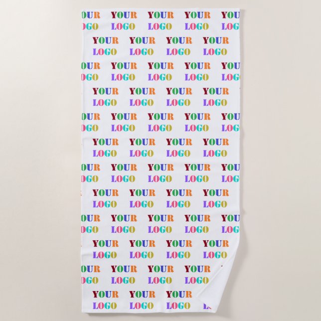 Personalized Logo Photo Promotional Beach Towel (Front)