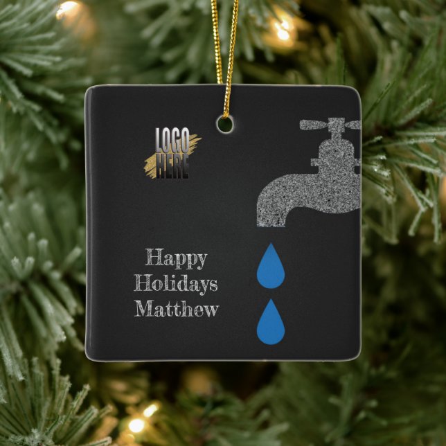 Personalized Logo Plumbing Handyman Builders  Ceramic Ornament (Tree)