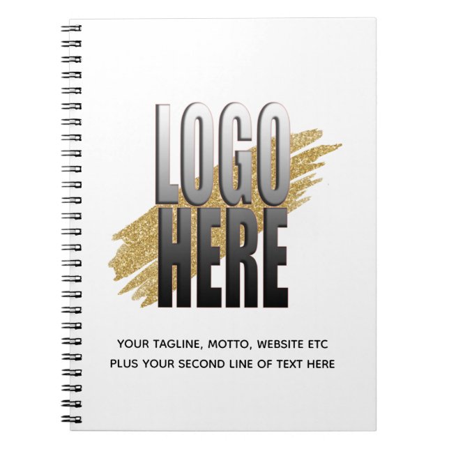 Personalized Logo Plus Text Business Notebook (Front)